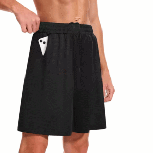 Men’s Athletic Gym Shorts with Phone Pocket