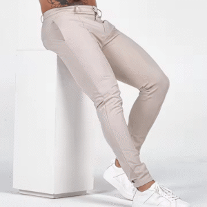Men’s Slim Fit Stretch Dress Pants – Tapered Chino Trousers for Smart Casual